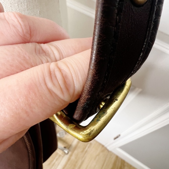 Vintage Coach Patricia's Legacy Bag in dark brown leather Crossbody Style 9951 - Picture 10 of 12